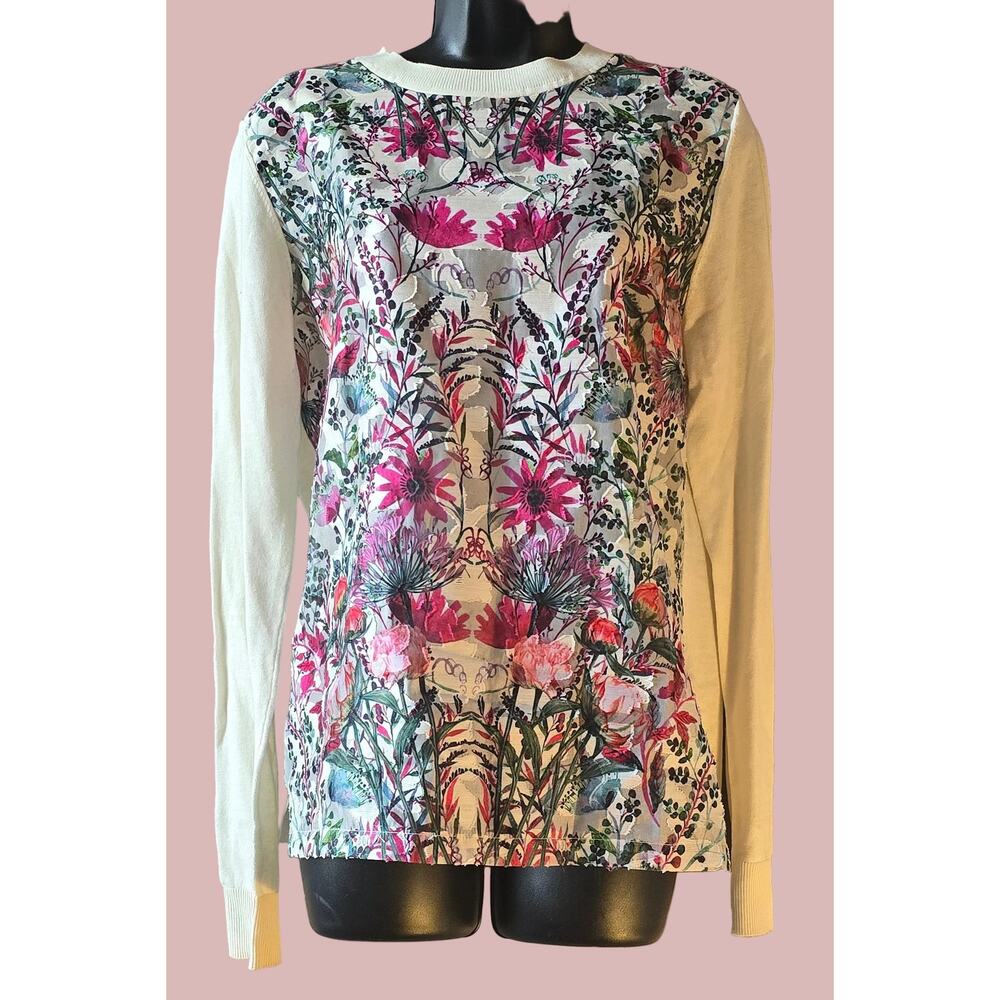 Ted Baker Rayshel Layered Bouquet Knit Sweater, Size Small